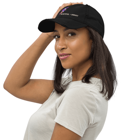 Beautiful + Unruly Distressed Hat — The Beautiful Rebellion Podcast Cap - Ella Vatour