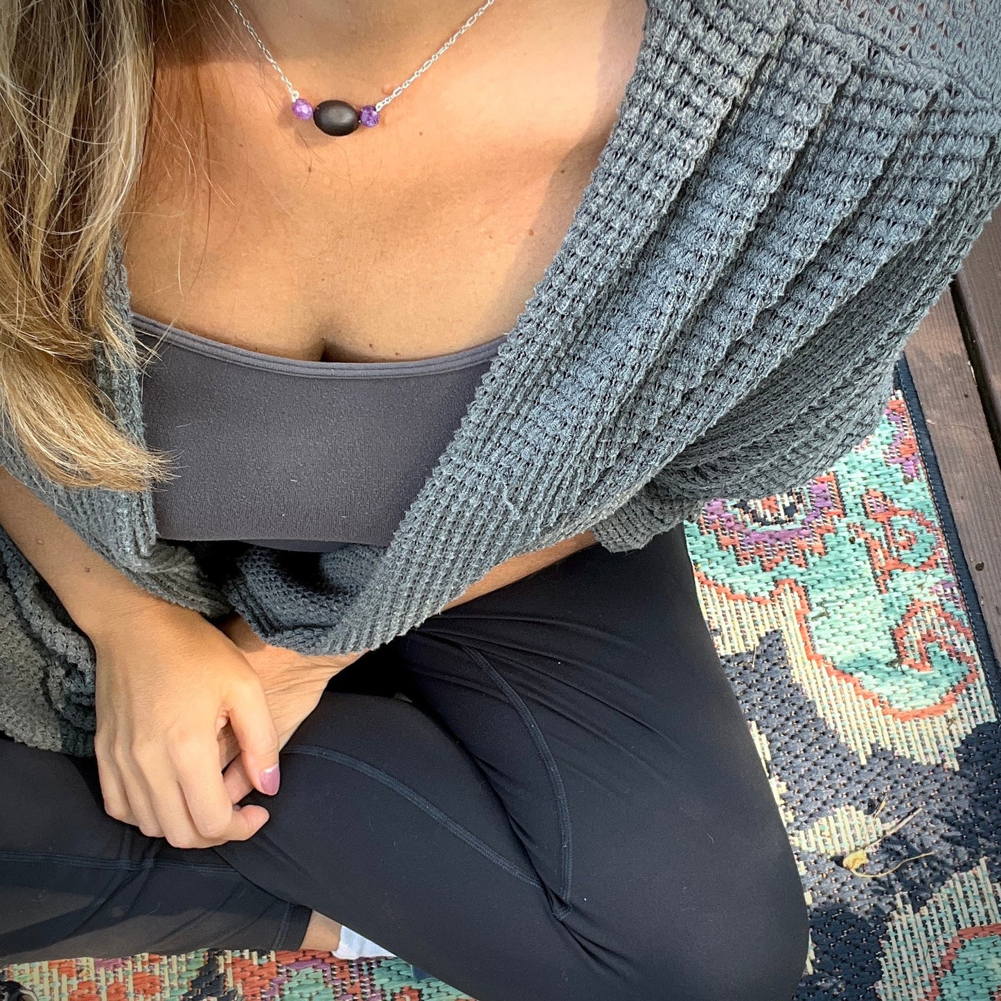 Blüm Amethyst + Lotus Seed Talisman: A reminder to hold Peaceful Patience as you Transform - Ella Vatour