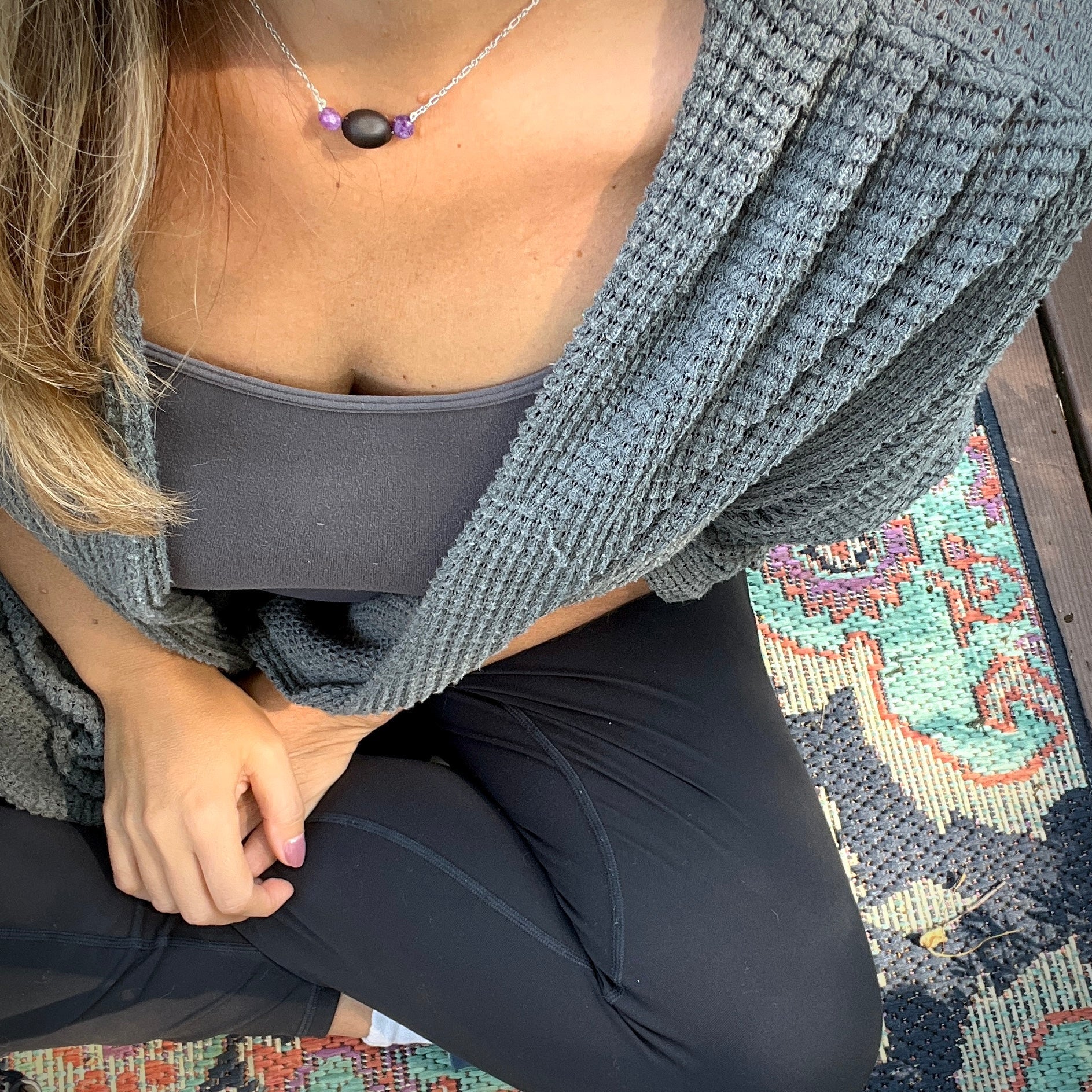 Blüm Amethyst + Lotus Seed Talisman: A reminder to hold Peaceful Patience as you Transform - Ella Vatour
