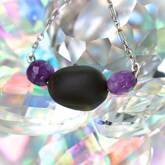 Blüm Amethyst + Lotus Seed Talisman: A reminder to hold Peaceful Patience as you Transform - Ella Vatour