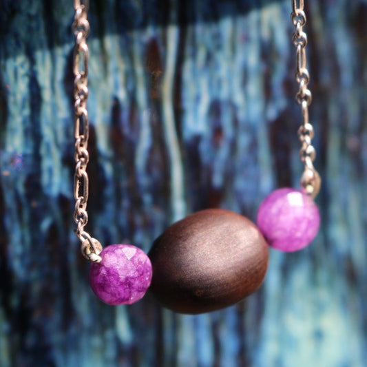 Blüm Amethyst + Lotus Seed Talisman: A reminder to hold Peaceful Patience as you Transform - Ella Vatour