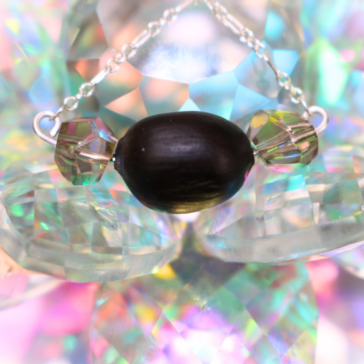 Blüm Smoky Quartz + Lotus Seed Talisman: To filter out negativity while striving towards your dreams - Ella Vatour