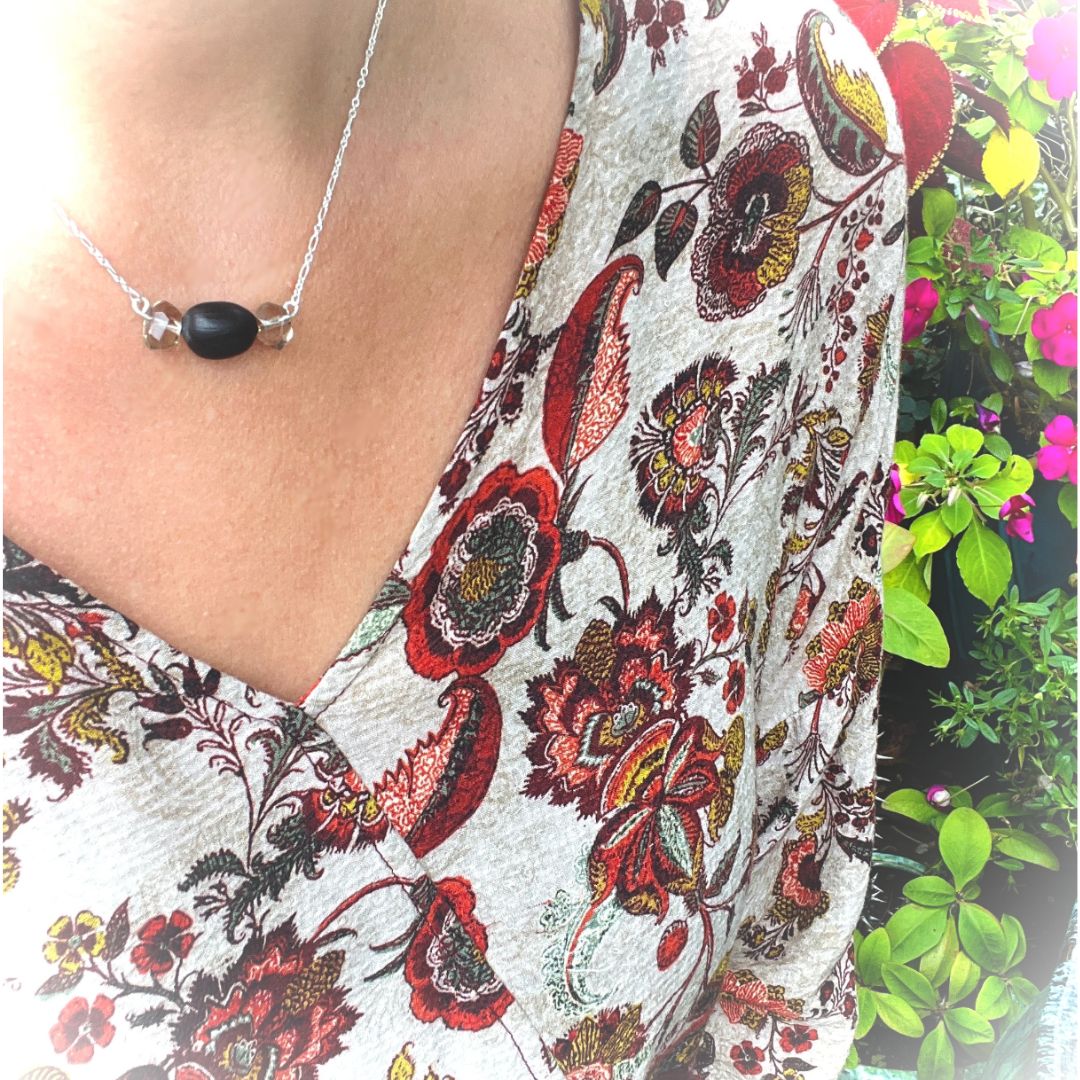 Blüm Smoky Quartz + Lotus Seed Talisman: To filter out negativity while striving towards your dreams - Ella Vatour