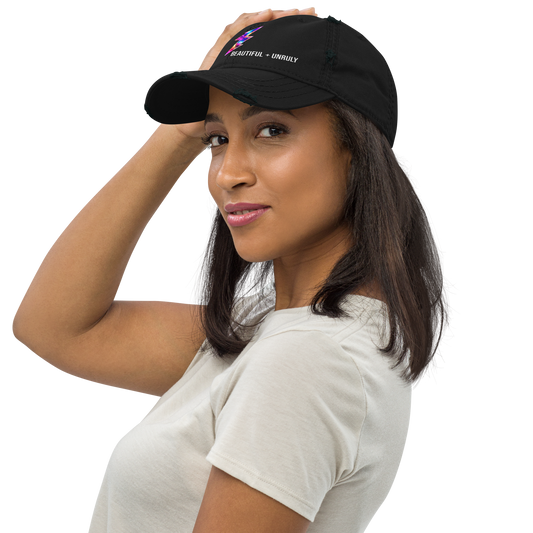 Beautiful + Unruly Distressed Hat — The Beautiful Rebellion Podcast Cap