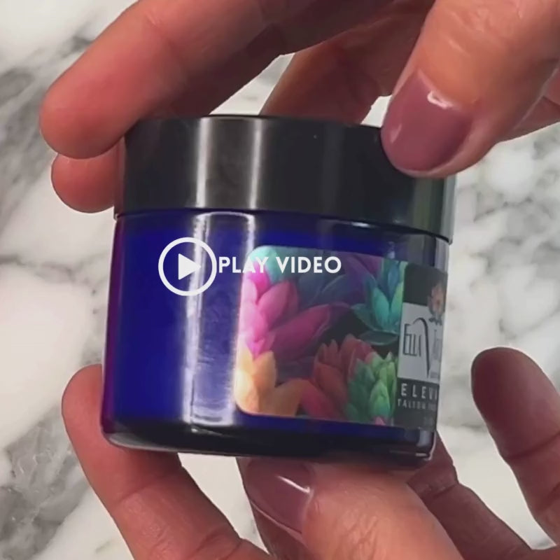 Video showing the creamy, whipped texture of grass-fed tallow face balm melting into skin for deep hydration.