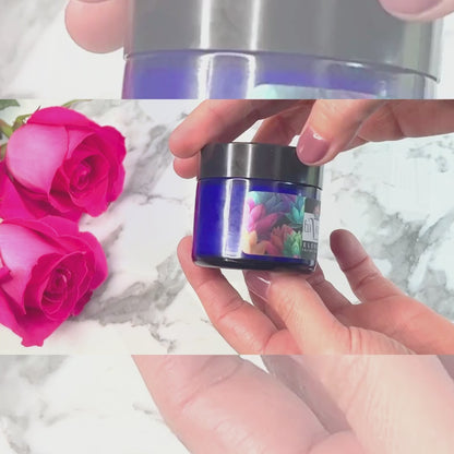 Video showing the creamy, whipped texture of grass-fed tallow face balm melting into the skin for deep hydration and a natural glow.