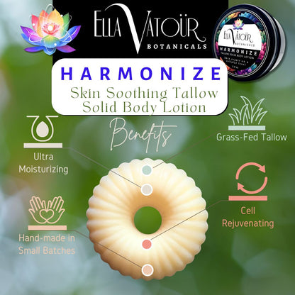 Two - part HARMONIZE Skin Soothing Tallow Solid Body Lotion - Ella Vatour